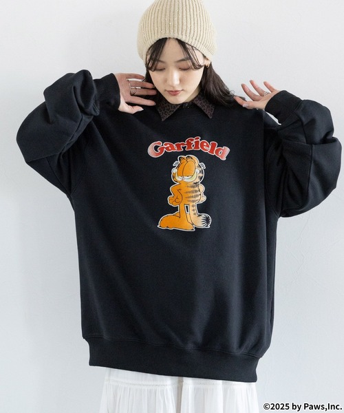 RAGEBLUE(レイジブルー)の「<Garfield/ガーフィールド>別注ヴィンテージライクプリントスウェット(スウェット・レディース・オフホワイト/ブラック/イエロー・FREE)」の8枚目の写真