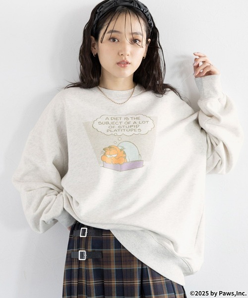 RAGEBLUE(レイジブルー)の「<Garfield/ガーフィールド>別注ヴィンテージライクプリントスウェット(スウェット・レディース・オフホワイト/ブラック/イエロー・FREE)」の12枚目の写真