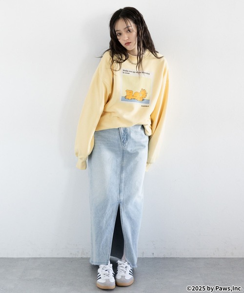 RAGEBLUE(レイジブルー)の「<Garfield/ガーフィールド>別注ヴィンテージライクプリントスウェット(スウェット・レディース・オフホワイト/ブラック/イエロー・FREE)」の16枚目の写真