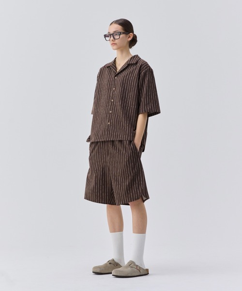 HANDWRITTEN STRIPE HALF PANTS / ニュアンスストライプハーフ