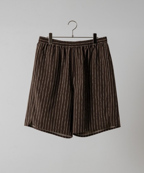 HANDWRITTEN STRIPE HALF PANTS / ニュアンスストライプハーフ