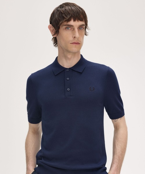 Cotton Knitted Polo Shirt／コットンニットポロシャツ
