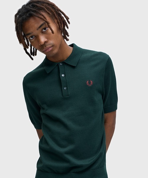 フレッドペリー 長袖ポロシャツ ダークグリーン FRED PERRY（フレッドペリー） ポロシャツ 「待望のZOZO限定カラーが
