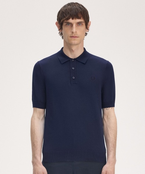 セール】Cotton Knitted Polo Shirt／コットンニットポロシャツ
