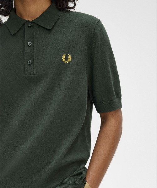 美品 イタリア製 フレッドペリー FREDPERRY コットンニット ポロシャツ FRED PERRY（フレッドペリー）の「Paper Knitted Shirt