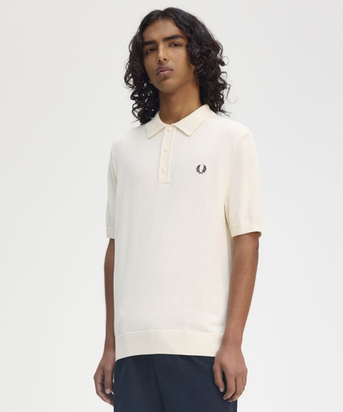 セール】Cotton Knitted Polo Shirt／コットンニットポロシャツ