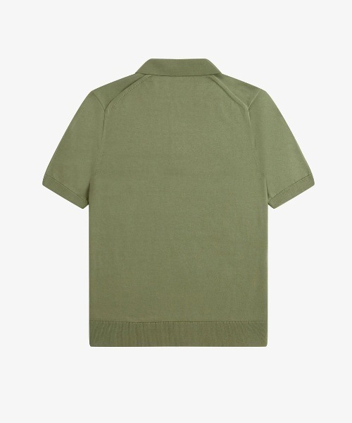 イタリア製　フレッドペリー　fredperry コットンニットポロシャツ　M セール】Cotton Knitted Polo Shirt／コットンニットポロシャツ