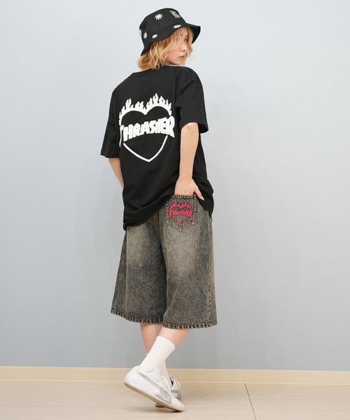 THRASHER スラッシャー 半袖 Tシャツ レディース バーニングハートTシャツ 252TH2ST033 セール】THRASHER/スラッシャー バーニングハートTシャツ