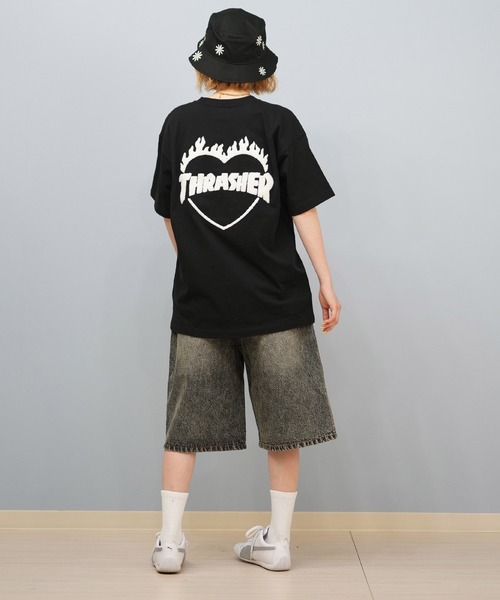 THRASHER スラッシャー 半袖 Tシャツ レディース バーニングハートTシャツ 252TH2ST033 セール】THRASHER/スラッシャー バーニングハートTシャツ