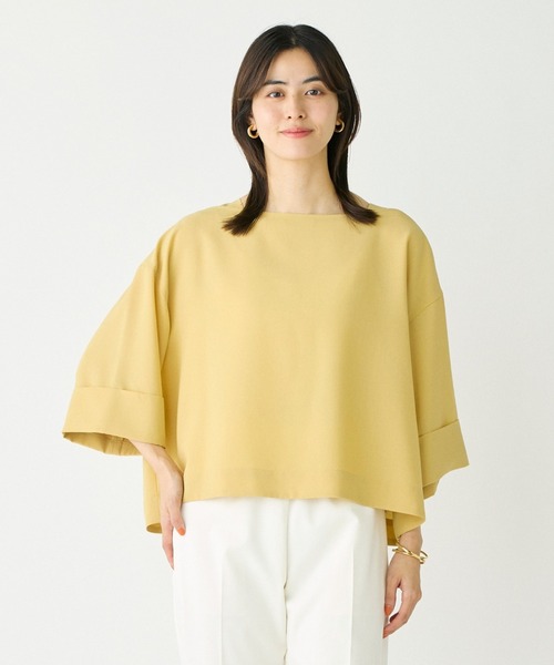 ブラウス シャツ ボートネックブラウス「BRING Material」 レディース セール】ボートネックブラウス《BRING Material》（シャツ