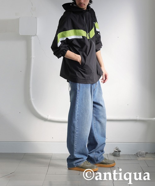antiqua（アンティカ）の「配色ナイロンパーカー（パーカー・レディース・ブラック・P/R）」の12枚目の写真