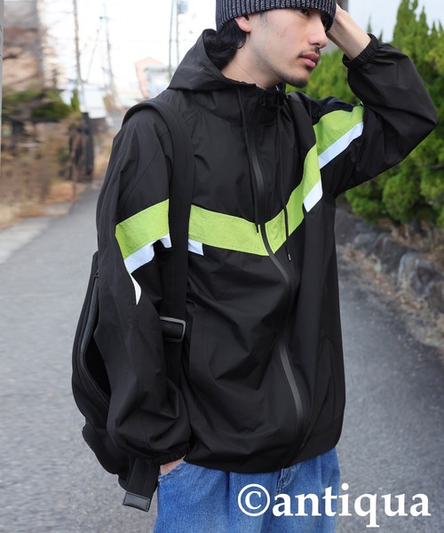 antiqua（アンティカ）の「配色ナイロンパーカー（パーカー・レディース・ブラック・P/R）」の16枚目の写真