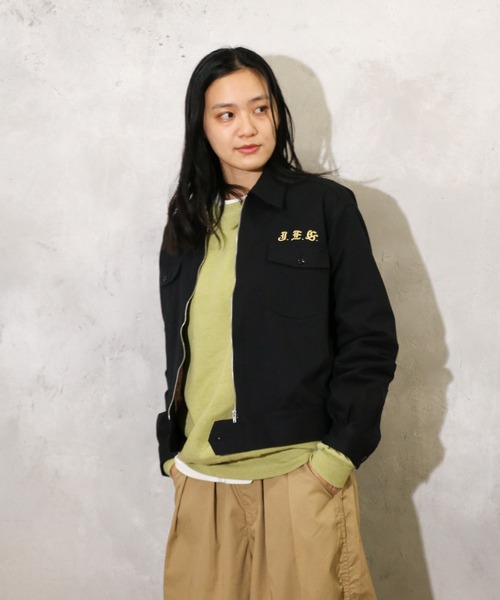 THRIFTY LOOK（スリフティールック）の「THRIFTY LOOK / スリフティールック SEABEES JACKET シービーズジャケット 刺しゅう サテン コットン スーベニアジャケット（ブルゾン・メンズ・ブラック/ブラック系その他・MEDIUM/LARGE/X-SMALL）」の13枚目の写真