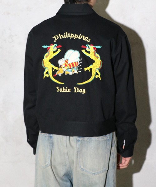 THRIFTY LOOK（スリフティールック）の「THRIFTY LOOK / スリフティールック SEABEES JACKET シービーズジャケット 刺しゅう サテン コットン スーベニアジャケット（ブルゾン・メンズ・ブラック/ブラック系その他・MEDIUM/LARGE/X-SMALL）」の15枚目の写真