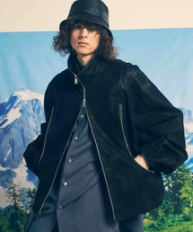 《UNISEX》【LIMITED EDITION】Prime-Over Curved Zip Stand Collar Blouson/プライムオーバーカーブジップスタンドカラーブルゾン【MAISON SPECIAL/メゾンスペシャル】