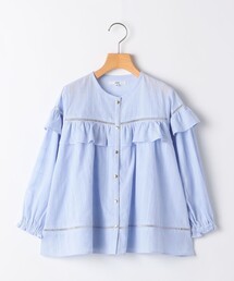 SHIPS(�V�b�v�X)��SHIPS KIDS:80�`90cm / �X�i�b�v �{�^�� �t���� �u���E�X(�V���c/�u���E�X)