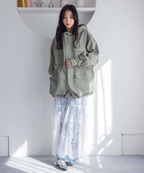 LOWRYS FARM（ローリーズファーム）の「レースボリュームスカート 290863（スカート・レディース・オフホワイト/ブルー/ブラック・FREE）」の4枚目の写真