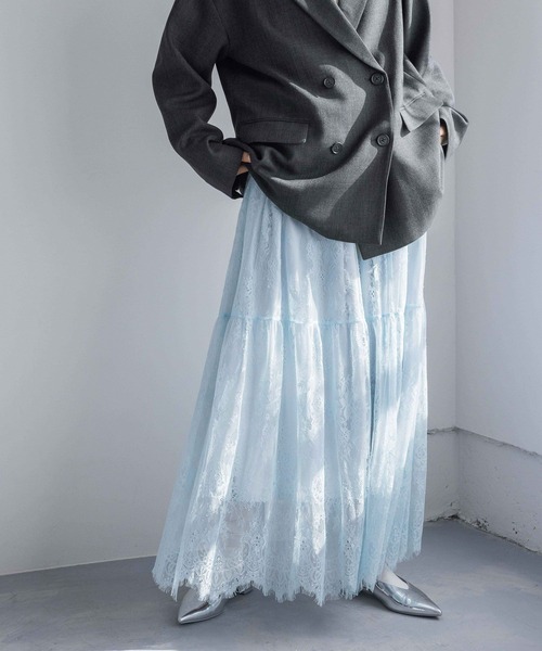 LOWRYS FARM（ローリーズファーム）の「レースボリュームスカート 290863（スカート・レディース・オフホワイト/ブルー/ブラック・FREE）」の11枚目の写真