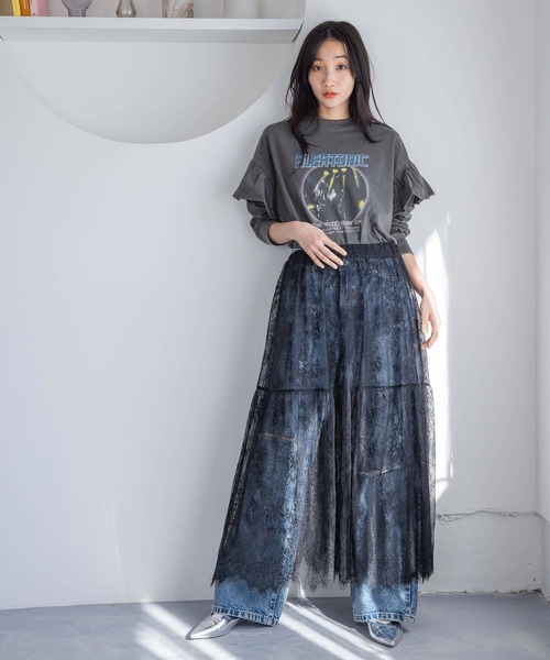 セール】レースボリュームスカート 290863（スカート）｜LOWRYS FARM