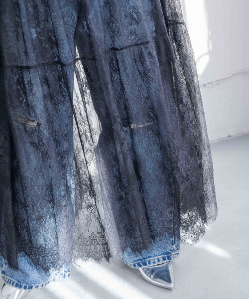 LOWRYS FARM（ローリーズファーム）の「レースボリュームスカート 290863（スカート・レディース・オフホワイト/ブルー/ブラック・FREE）」の16枚目の写真