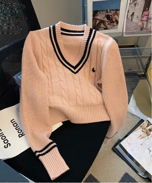 VIBGYOR（ヴィブジョー）の「短丈 ニットセーター ウサギ(BDS)（ニット/セーター・メンズ・ピンク/グリーン/ホワイト・FREE）」の4枚目の写真