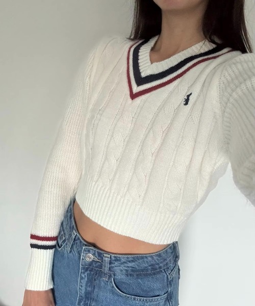 VIBGYOR（ヴィブジョー）の「短丈 ニットセーター ウサギ(BDS)（ニット/セーター・メンズ・ピンク/グリーン/ホワイト・FREE）」の9枚目の写真