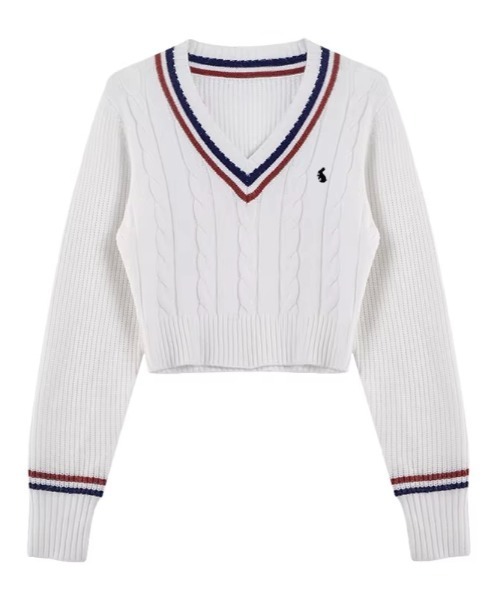 VIBGYOR（ヴィブジョー）の「短丈 ニットセーター ウサギ(BDS)（ニット/セーター・メンズ・ピンク/グリーン/ホワイト・FREE）」の10枚目の写真