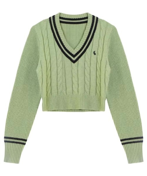 VIBGYOR（ヴィブジョー）の「短丈 ニットセーター ウサギ(BDS)（ニット/セーター・メンズ・ピンク/グリーン/ホワイト・FREE）」の14枚目の写真