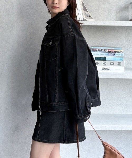 archives(アルシーヴ)の「フロントボタンデニムミニキャミワンピース(ワンピース・レディース・グレー/ブラック・MEDIUM)」の16枚目の写真