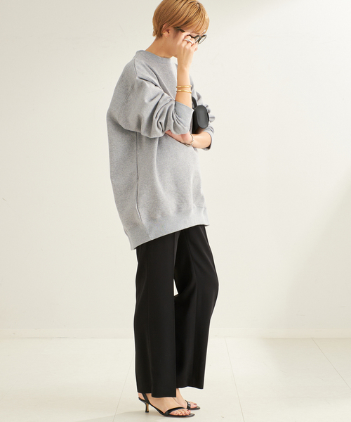 plage（プラージュ）の「コウデンシ BIGウラケプルオーバー（スウェット・レディース・ホワイト/チャコールグレー・FREE）」の13枚目の写真