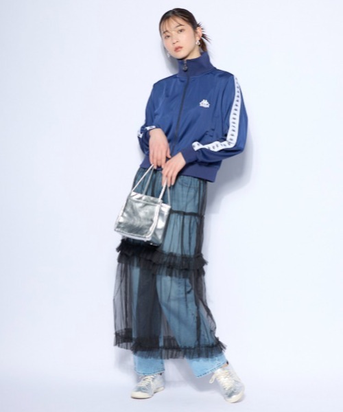 Kappa(カッパ)の「ジャージトラックジャケット(その他アウター・レディース・ネイビー/ホワイト・MEDIUM/LARGE/X-LARGE)」の4枚目の写真