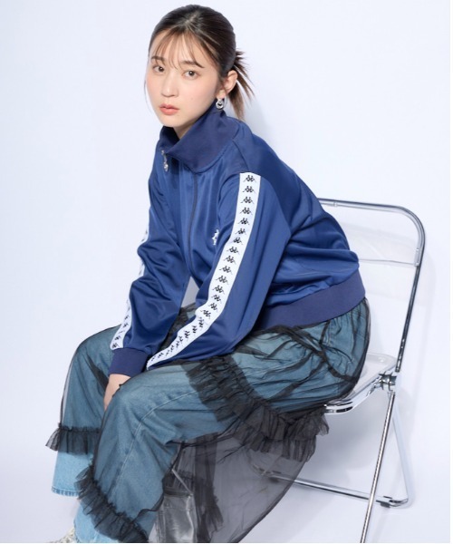 Kappa(カッパ)の「ジャージトラックジャケット(その他アウター・レディース・ネイビー/ホワイト・MEDIUM/LARGE/X-LARGE)」の6枚目の写真