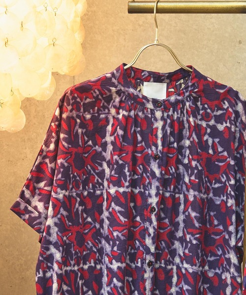 ROSE BUD(ローズバッド)の「(GENE HEAVENS)INDIGO FLOWER SHIRTS OP(ワンピース・レディース・レッド・ONE SIZE)」の12枚目の写真