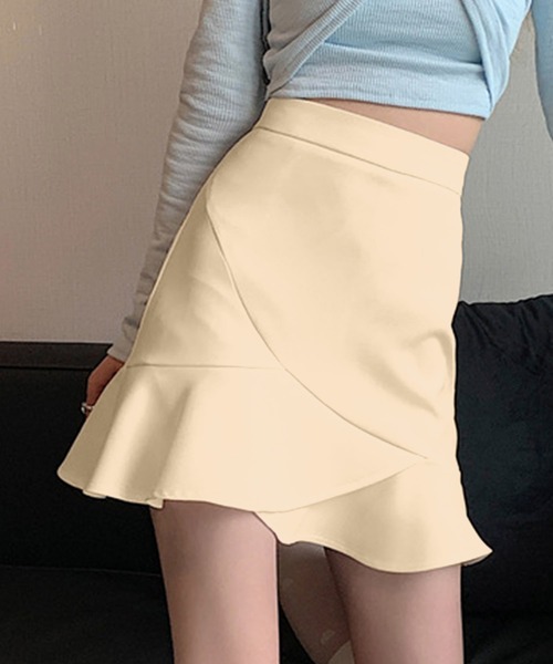 Jasmine Grandiflorum(ジャスミングランディフローラム)の「【Jasmine】裾フレアミニマーメイドスカート(スカート・レディース・ブラック/バーガンディー/ベージュ・SMALL/MEDIUM)」の7枚目の写真