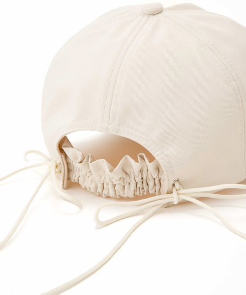 Casselini(キャセリーニ)の「Casselini(キャセリーニ)バックコードリボンキャップ(キャップ・レディース・アイボリー/ブラック・FREE)」の8枚目の写真