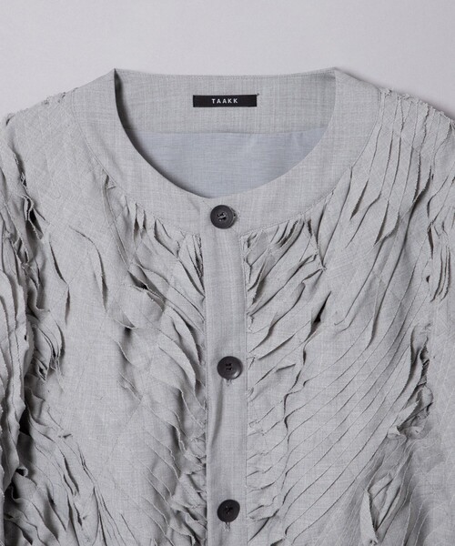 STUDIOUS（ステュディオス）の「【TAAKK/ターク】NO COLLAR JACKET（その他アウター・メンズ・ブラック/グレー・2/3）」の4枚目の写真