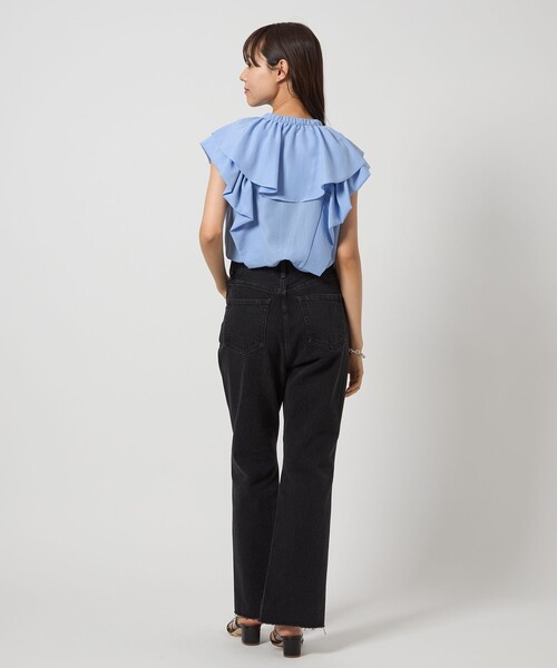 EMMEL REFINES(エメルリファインズ)の「<EMMEL REFINES>EM フィブリルサテン Wケープ ブラウス(シャツ/ブラウス・レディース・ブラック/ライトブルー/ホワイト・FREE)」の22枚目の写真