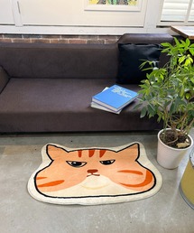 CALIFORNIA OUTFITTERS（カリフォルニア アウトフィッターズ）の「3-2A51 ラグ  癒し 猫顔 60cm×90cm 2タイプ（ラグ/マット・レディース）」
