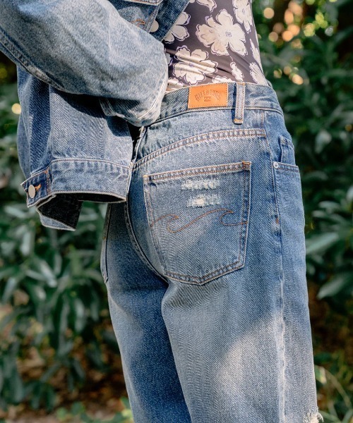 BILLABONG(ビラボン)の「BILLABONG レディース 【BBG BEACHLOVERJEANS】 BASIC CRUSH STRAIGHT DENIM デニムパンツ 【2025年春夏モデル】/ビラボンストレートシルエットロングデニムパンツ(デニムパンツ・レディース・ライトブルー/ブルー・SMALL/MEDIUM/LARGE)」の10枚目の写真