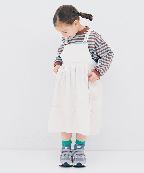 p.premier（ピードットプルミエ）の「【ジュニア対応】ボーダー長袖Tシャツ（Tシャツ/カットソー・キッズ・イエロー/レッド/グリーン/ブラウン・140/130/120/110/100/90/80）」の5枚目の写真