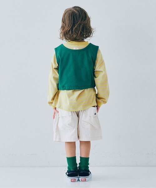 p.premier（ピードットプルミエ）の「【ジュニア対応】ボーダー長袖Tシャツ（Tシャツ/カットソー・キッズ・イエロー/レッド/グリーン/ブラウン・140/130/120/110/100/90/80）」の13枚目の写真