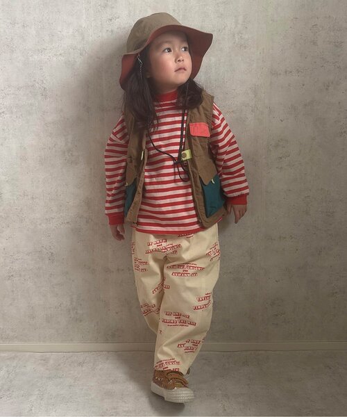 p.premier（ピードットプルミエ）の「【ジュニア対応】ボーダー長袖Tシャツ（Tシャツ/カットソー・キッズ・イエロー/レッド/グリーン/ブラウン・140/130/120/110/100/90/80）」の16枚目の写真