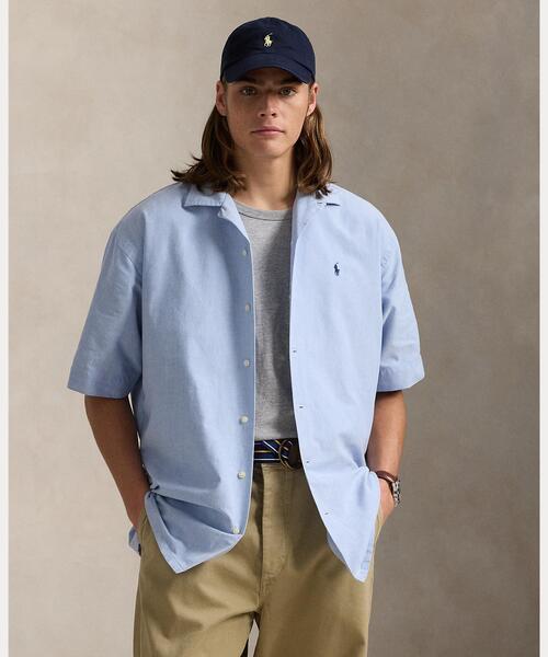 POLO RALPH LAUREN(ポロ ラルフ ローレン)の「オーガニック コットン ビッグ シャツ(シャツ/ブラウス・メンズ・ブルー・XXL/XS/XL/S/M/L)」の1枚目の写真