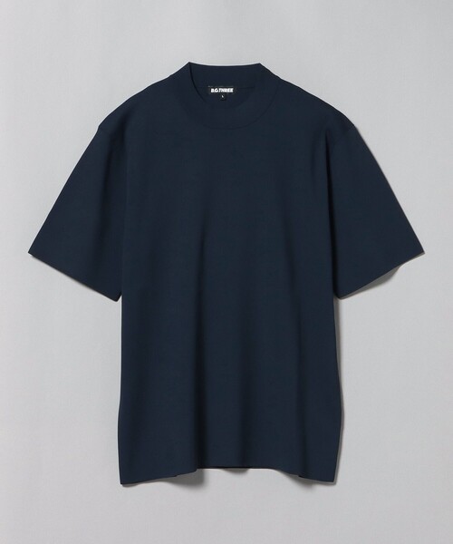 BEAMS GOLF（ビームスゴルフ）の「〈MEN〉B.G.THREE / ALL-TIME モックネック ニット（Tシャツ/カットソー・メンズ・ブラック/ネイビー/ホワイト・MEDIUM/LARGE）」の3枚目の写真
