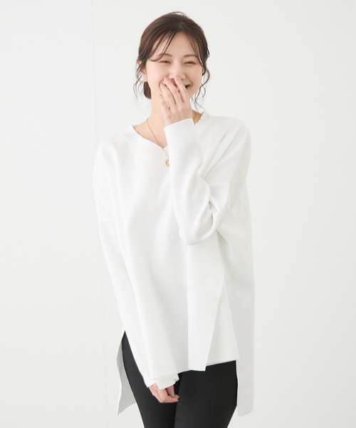 Jayro(ジャイロ)の「ビッグシルエットニット(Tシャツ/カットソー・レディース・ブルー/ホワイト/レッド・FREE)」の9枚目の写真