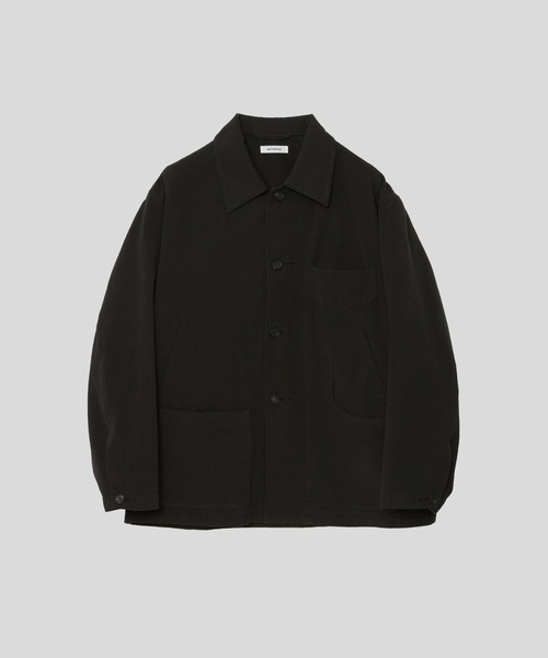 MATSUFUJI(マツフジ)の「Uneven Twill Connected Pockets Jacket(カバーオール・メンズ・ブラック・3/2)」の2枚目の写真