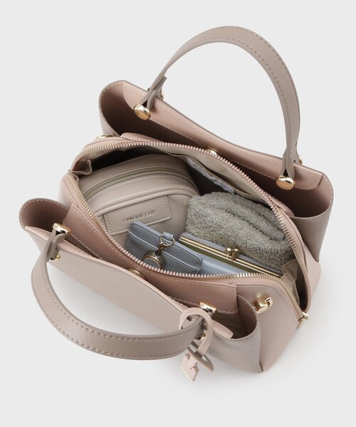 OPAQUE.CLIP（オペークドットクリップ）の「【2WAY】バイカラーミドルボストンバッグ（ボストンバッグ・レディース・ブラック系4/アイボリー系4/ライトグレー系4/ベージュ系その他7/ブラウン系8・00）」の15枚目の写真