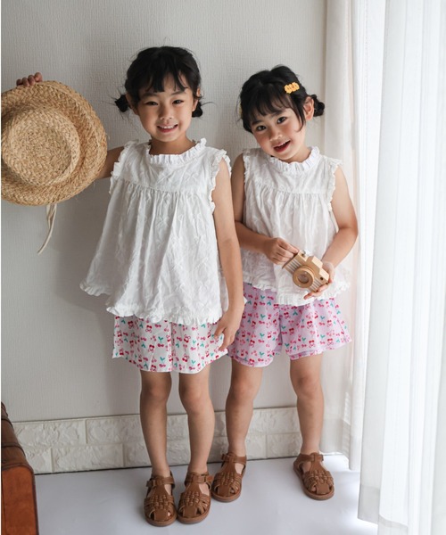 Naughty Company（ナウテーカンパニー）の「リボンチェリーガラパンツ（その他パンツ・キッズ・ラベンダー/オフホワイト・90/110/120/130/100）」の10枚目の写真