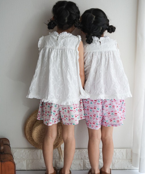 Naughty Company（ナウテーカンパニー）の「リボンチェリーガラパンツ（その他パンツ・キッズ・ラベンダー/オフホワイト・90/110/120/130/100）」の9枚目の写真