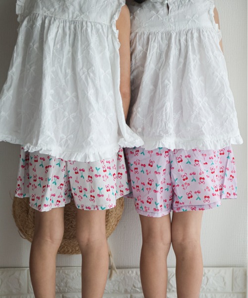 Naughty Company（ナウテーカンパニー）の「リボンチェリーガラパンツ（その他パンツ・キッズ・ラベンダー/オフホワイト・90/110/120/130/100）」の11枚目の写真